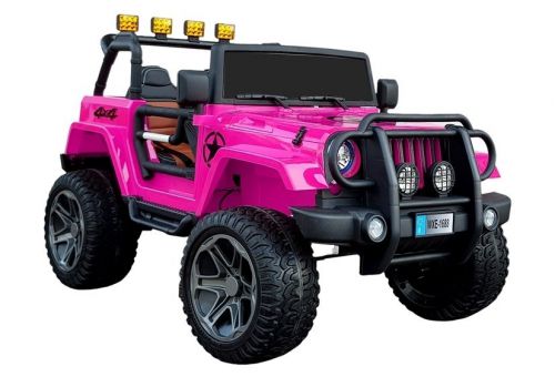 Jeep monster wxe-1688 4x4 różowy duży dwumiejscowy jeep na akumulator