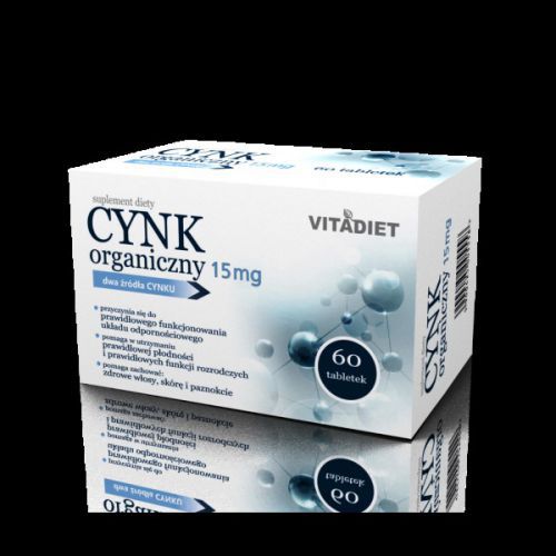 Vitadiet Cynk Organiczny 15 Mcg 60 Tabl. odporność