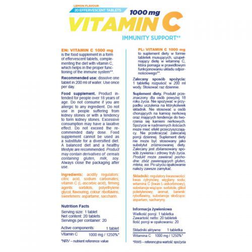 Allnutrition Witamina C tabletki musujące 20 tab