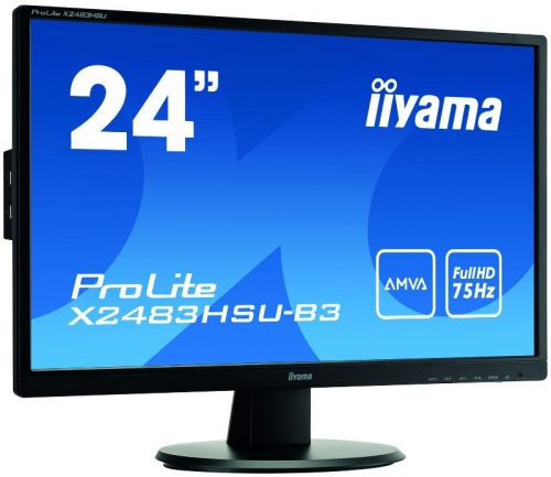 Monitor led iiyama x2483hsu-b3 amva hdmi usb displayport - możliwość montażu - zadzwoń: 34 333 57 04