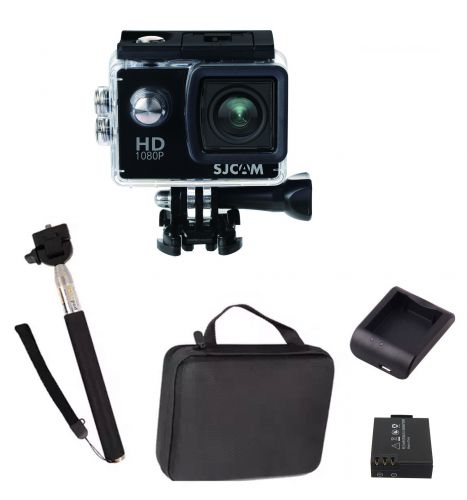 Kamera sportowa sjcam sj4000 fhd + akcesoria z walizką