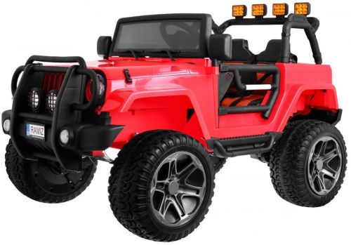 Jeep monster wxe-1688 4x4 czerwony duży dwumiejscowy jeep na akumulator 12v10ah!