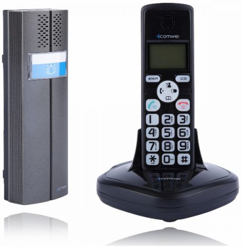 Domofon bezprzewodowy comwei d102b, teledomofon, czarny - możliwość montażu - zadzwoń: 34 333 57 04