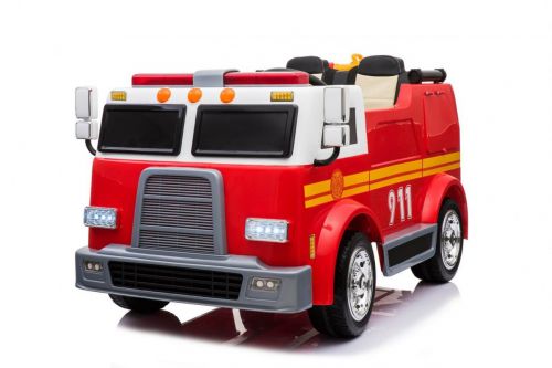 Dwuosobowa straż pożarna dla dzieci na akumulator + armatka wodna + megafon