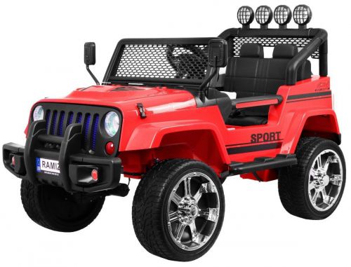 Jeep raptor drifter 4x4 s2388 czerwony z napędem na 4 koła
