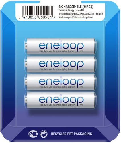 Akumulatorki panasonic eneloop r03 aaa 800mah 800mah bk-4mcce/4 (box 4 szt.) - możliwość montażu - z