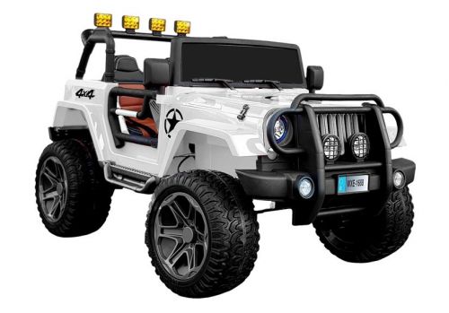 Jeep monster wxe-1688 4x4 biały duży dwumiejscowy jeep na akumulator