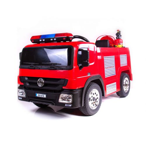 Straż pożarna na akumulator dla dziecka + akcesoria strażackie