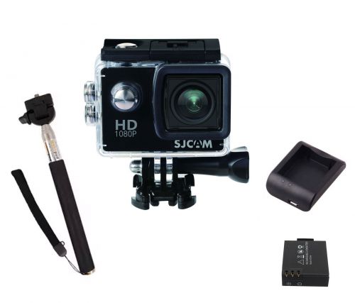 Kamera sportowa sjcam sj4000 fhd wifi + bateria + ładowarka + monopad