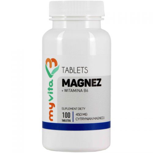 Myvita Magnez +B6 Cytrynian Magnezu 450 Mg 100 T