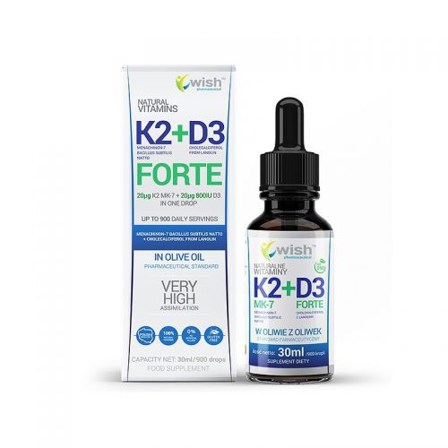 Wish K2 + D3 Forte 30 ml 900 porcji